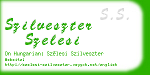 szilveszter szelesi business card